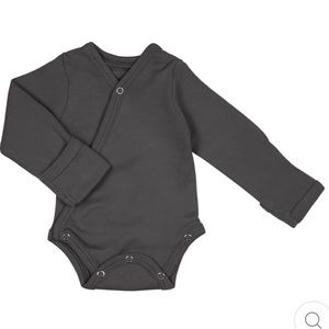 L’ovedbaby Baby Organic Long Sleeve Kimono Bodysuit Onesie